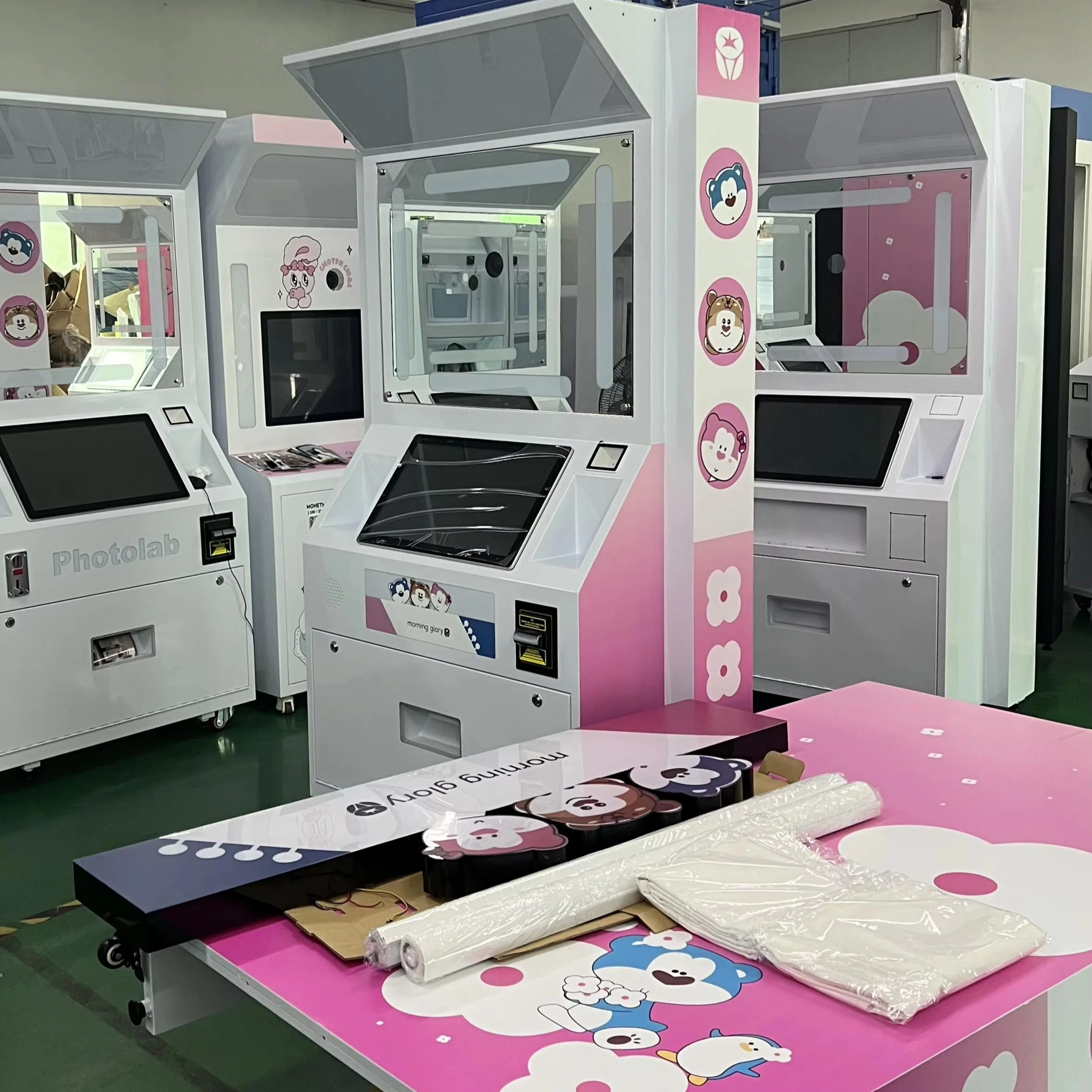 JLJ phtobooth machine pink cartoon korean style selfie interactive photobooth new photo booth design fashion mirror