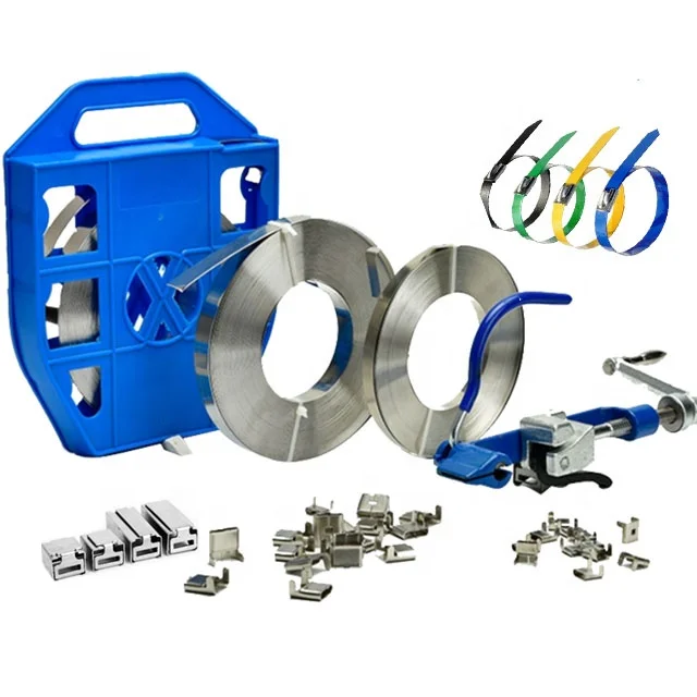 Flexible stainless steel strapping band