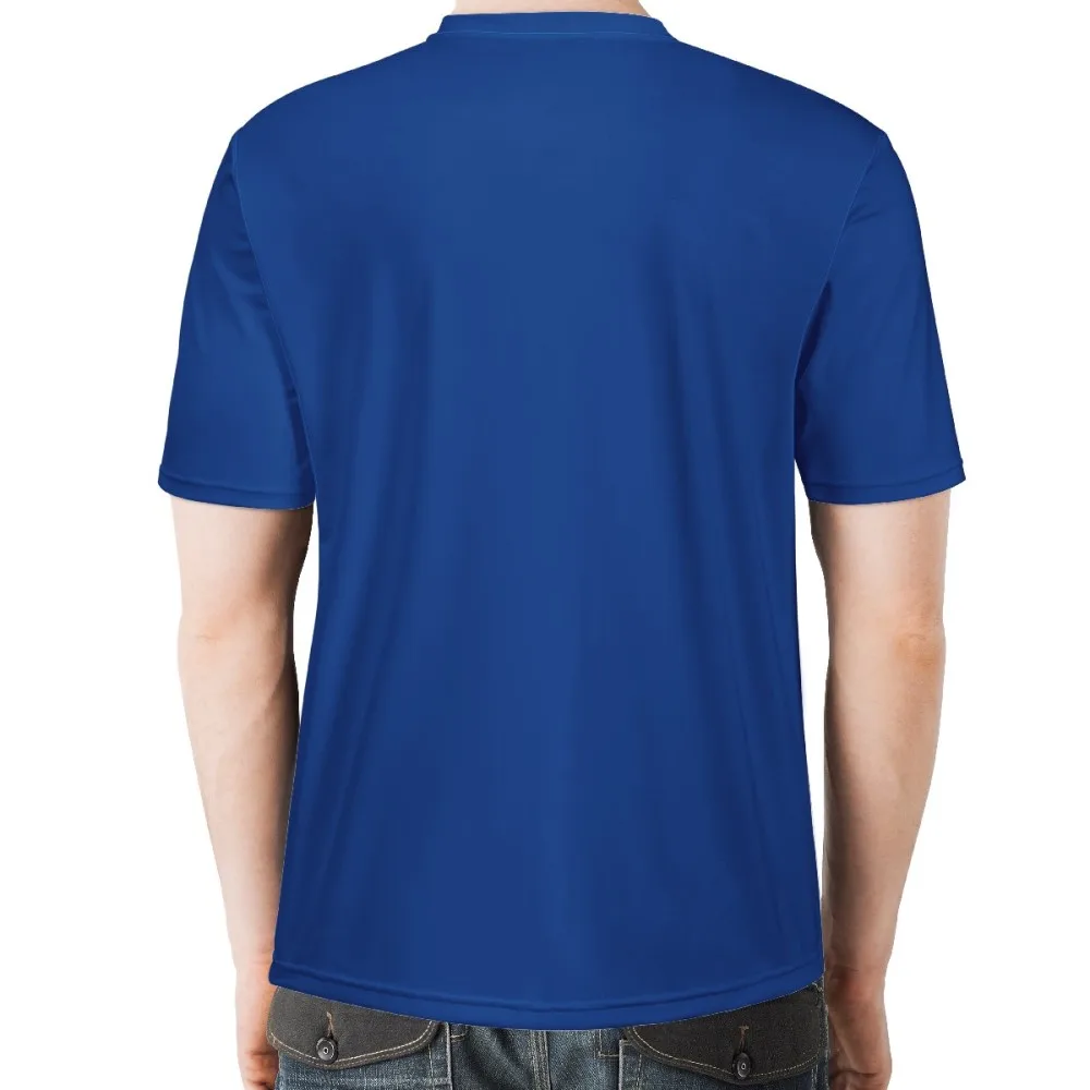 Polynesian Solomon Islands Mens Plus Size T Shirts Blue Flowers Formal Shirt Big And Tall 2xl T-shirt Custom For Outdoor Sports