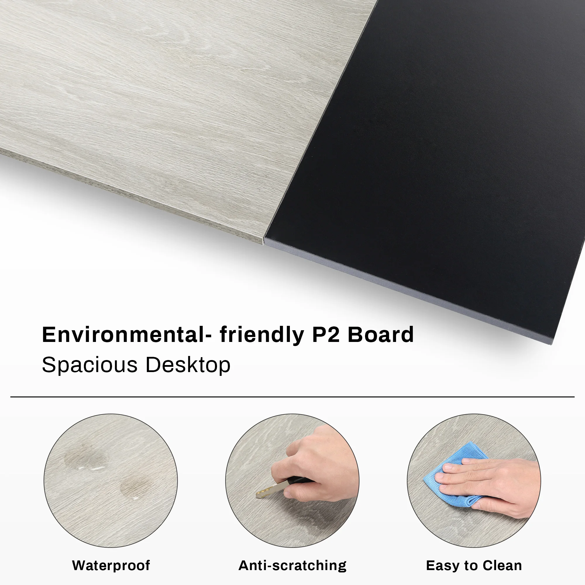 Office Pc Desk Black Metal Fine Furniture Wooden Computer Office Desk Design Metal Modern Morden Office Furniture Contemporary