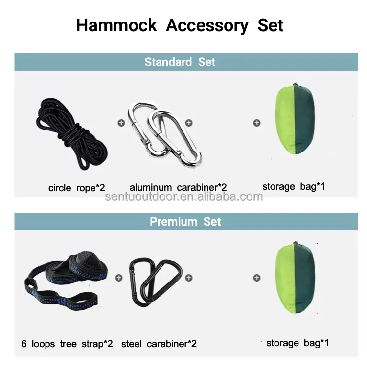 Top Quality  3 Seating Capacity Portable Camping Hammocks Nylon Outdoor Bed Hanging For Hiking Travel Backpacking