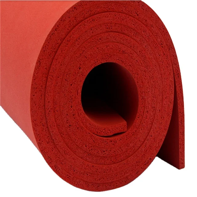 Heat Press Red Textured Silicone foam rubber sheet