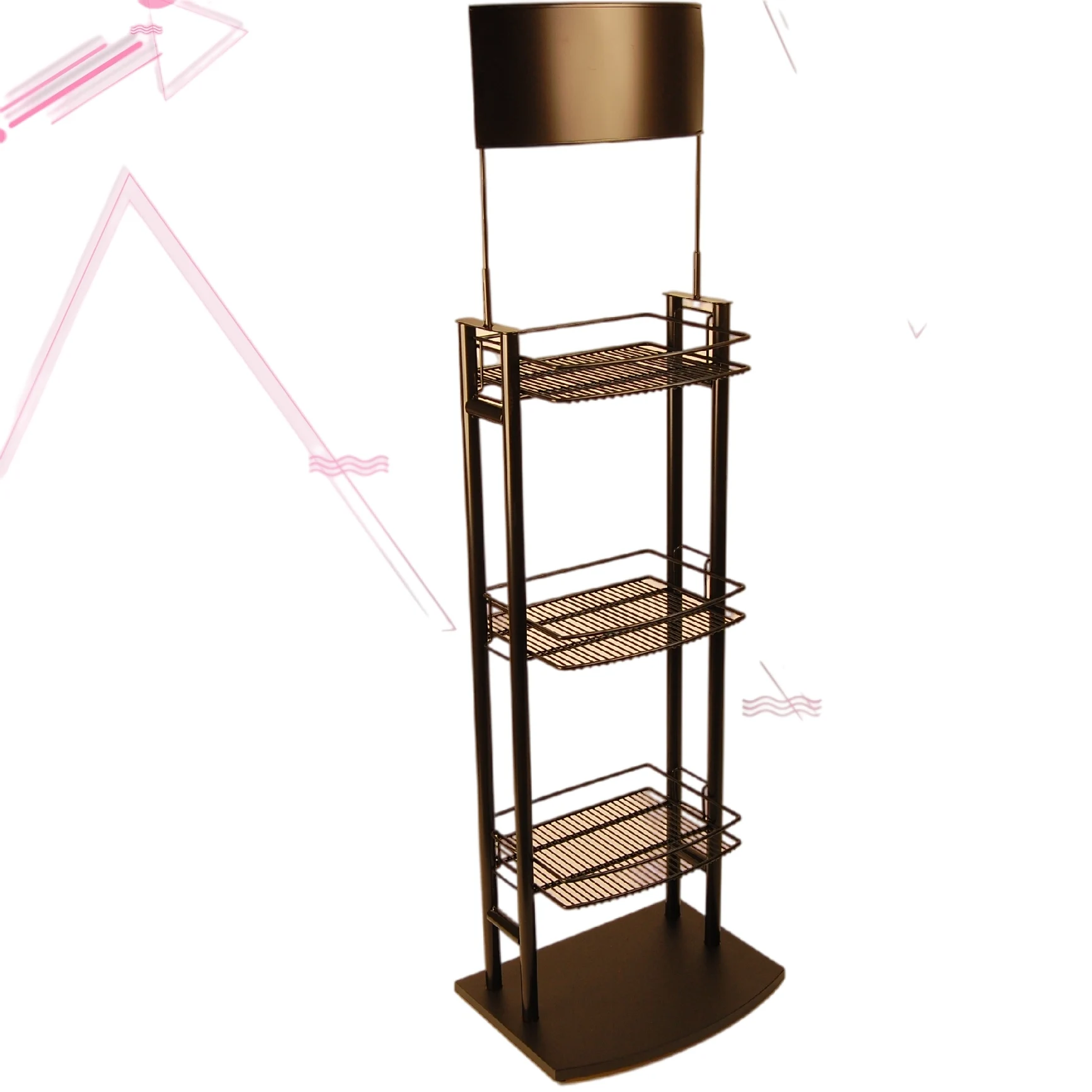 Beer Storage Product Display Stands Shop Shelves Display Bar Cabinet Retail Liquor Store Metal Liquor Bottle Wine Display Rack