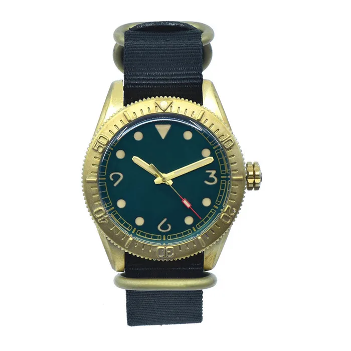 OEM Custom Logo waterproof 200 m Best Bronze watches for men wrist Cusn8 diver bronze automatic watch for men