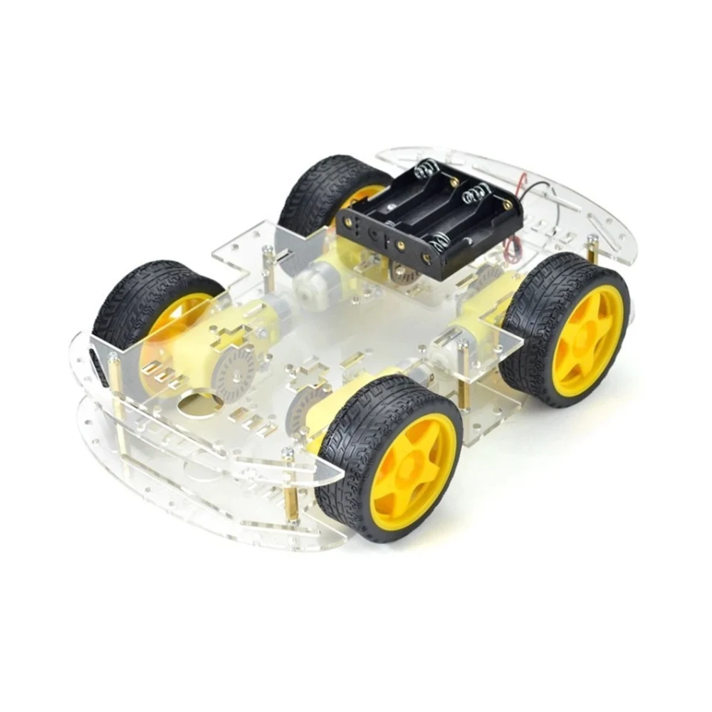 
Smart Car Kit 4WD Smart Robot Car Chassis Kits with Speed Encoder for Arduinos DIY Kit 