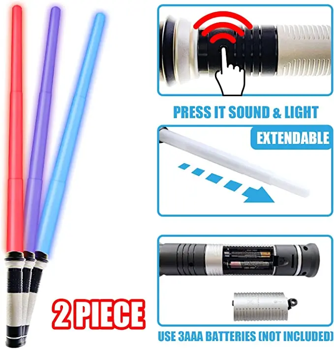 Boys Lightsaber Sword Toy Party Favor for Adult Kids Cosplay Light Up Saber with Sound 7 Colors Retractable Lightsaber for Kids