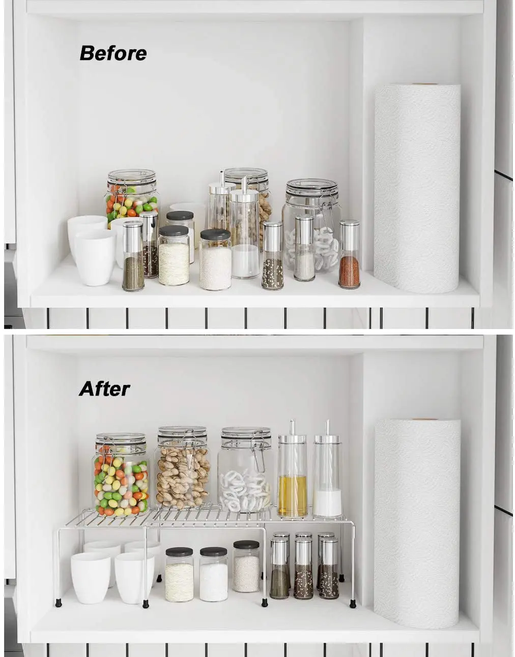 Durable household furniture corner finishing 3 layer  storage rack kitchen steel wire metal storage folding shelf