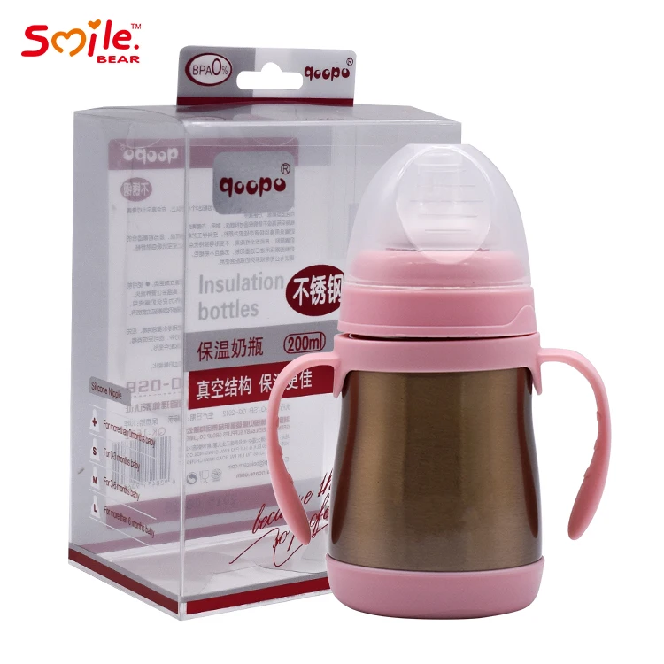 
Insulation Cup Vacuum Flask Milk Bottle Baby Thermos Stainless Steel Feeding Bottle With Nipple 