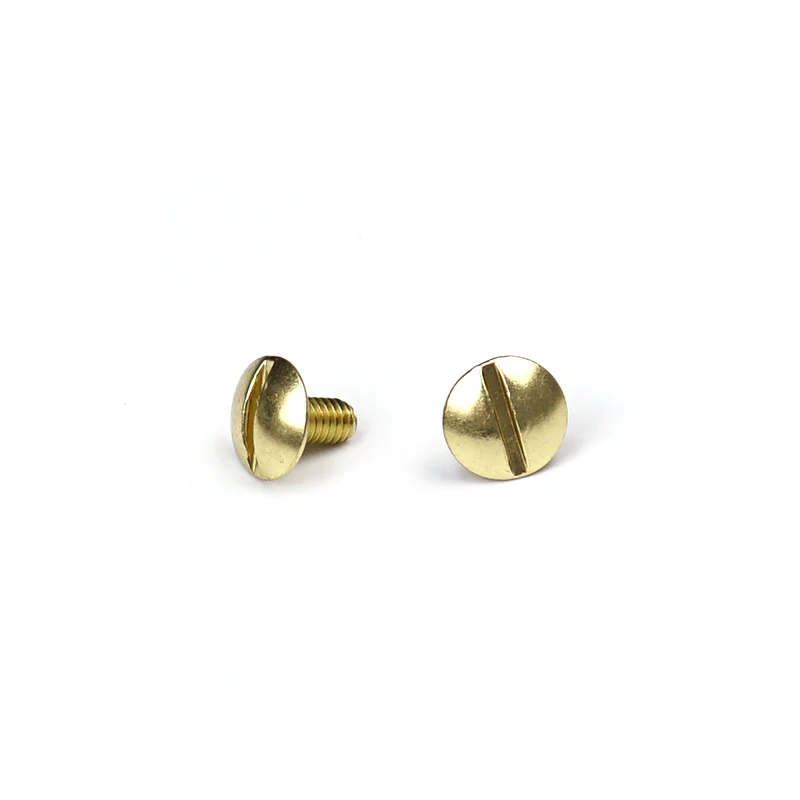 Furniture Accessories Pan Head Fine Thread Brass Slotted Screws Luxury Copper Cabinet Drawer Fixed Screws