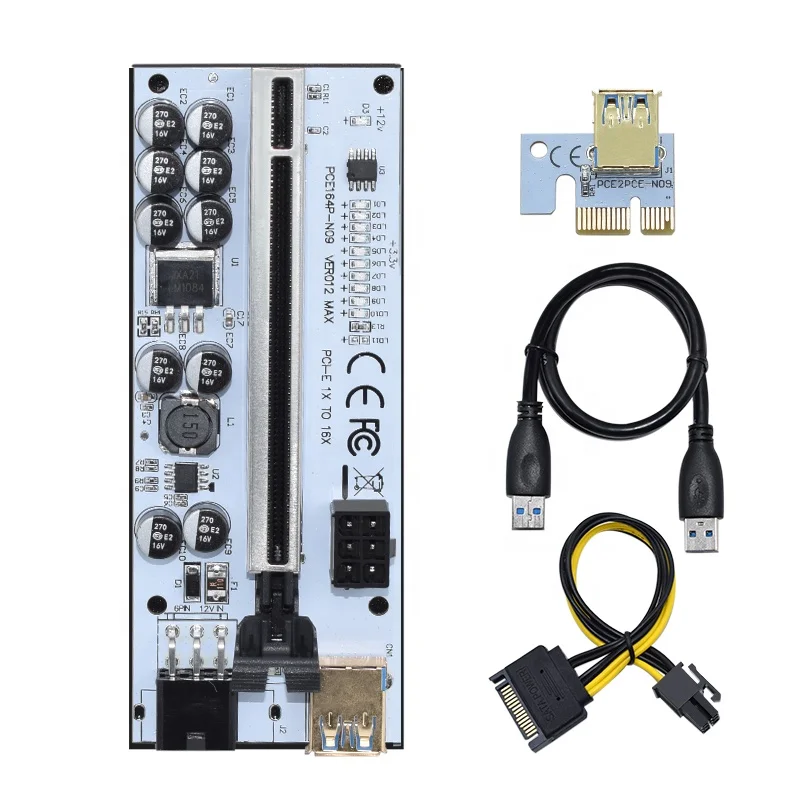 Лидер продаж Riser 012 Max Pcie для видеокарты USB3.0 кабель Pci-e Express x1 x16 SATA к 6-контактному кабелю питания USB