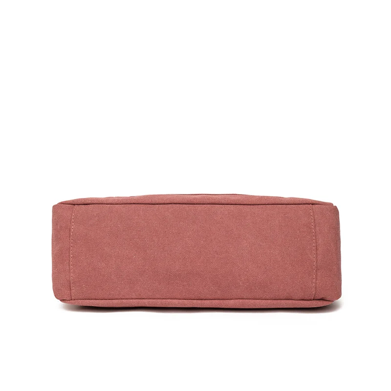 Women Canvas Multi-function Shoulder Bag Female Solid Color Travel Tote Simplicity Large-capacity Outside Crossbody Bag