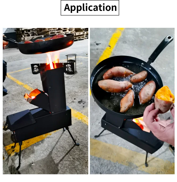 Углеродистая сталь современный дизайн мини дровяная печь для кемпинга открытый камин