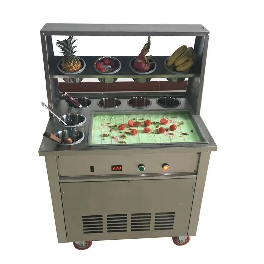 Ice cream machine without refrigerant factory supply roll fried thailand ice cream machine