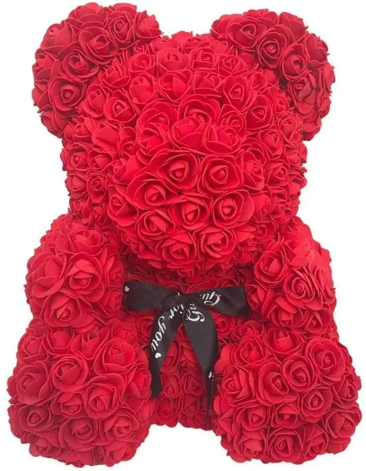 2019 Hot Selling handmade 25cm 40cm 70cm Valentine christmas rose Teddy Bear