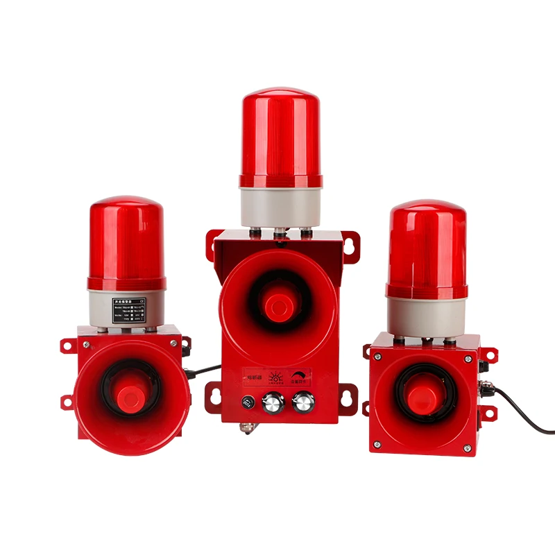 WELFNOBL Superior Quality Volume Adjustment Fault 24V /220V Light Waterproof Led Warning Light Bar Loud Alarm Led Warning Light