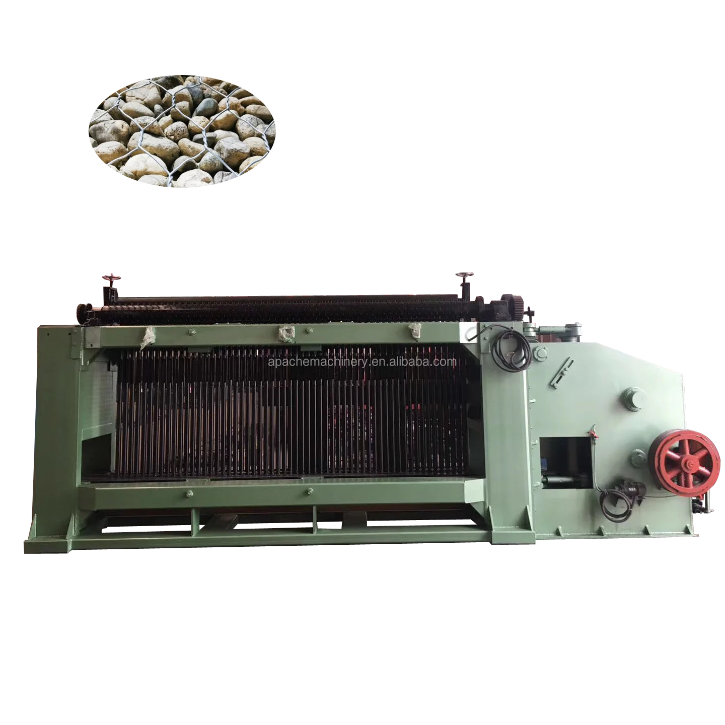 Hexagonal wire mesh weaving machine Full Automatic Stone Basket Galvanized Iron Mesh Making Machine