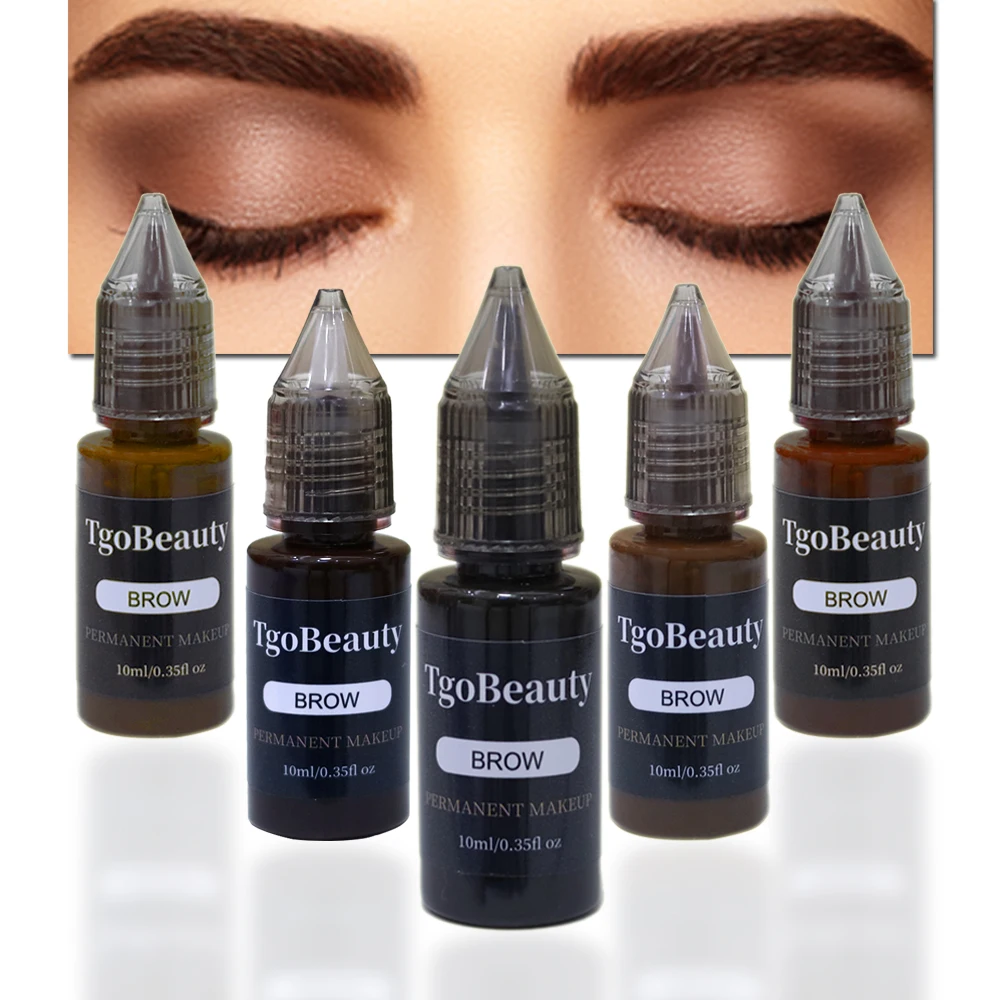 Free Logo Organic Micropigmentation Lip Eyebrow Permanent Makeup Pigment 10ml Cream Tattoo Ink Microblading Pigment
