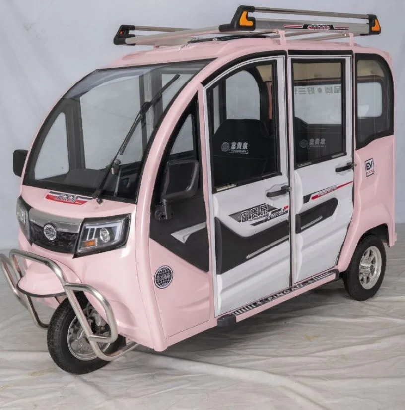 Hot Selling Full Enclosed Tuktuk Taxi Tricycle Adult High Safety Tricycle for Transportation 3 Wheels Electric Tricycle