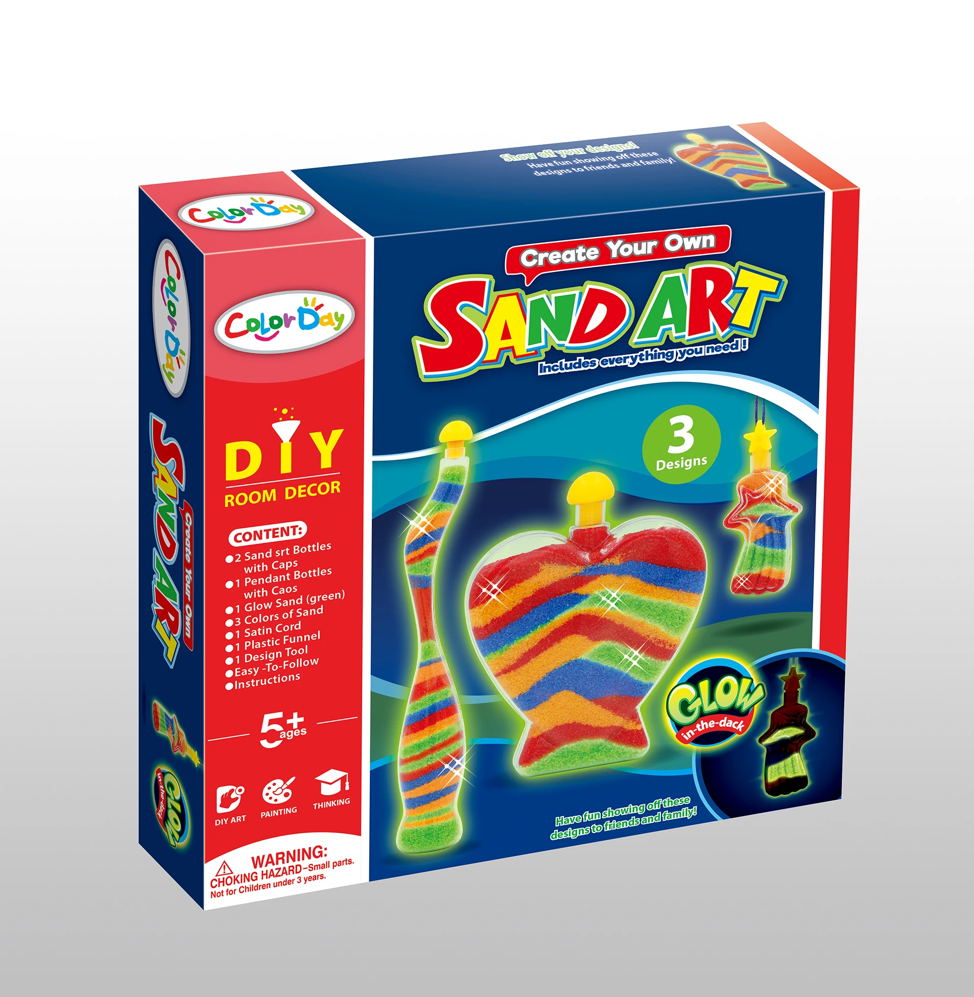 Create Your Own Colored Sand Art Kits - Includes Bottles, Funnel  Bags of Sand for Kids Arts & Crafts Birthday party