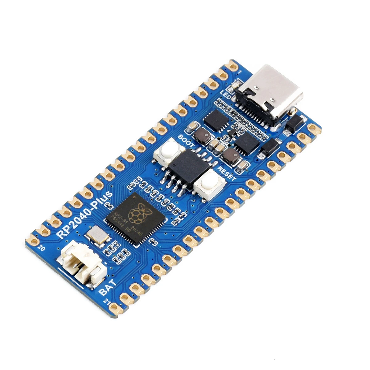 Waveshare RP2040-Plus a Pico-like MCU Board Based on Raspberry Pi MCU RP2040 Plus ver.