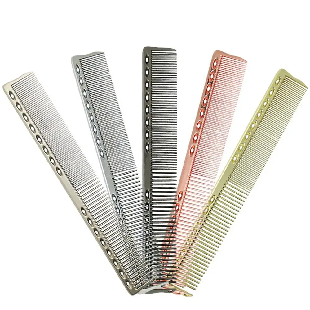 Professional Anti Static Ultra Thin Hair Salon Equipment Barber Aluminum Metal Hair Cutting Comb For Hairdressing Styling