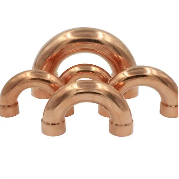 Metal factory copper fittings plumbing copper nickel alloy 180 degree elbow15mm copper 90 degree elbow