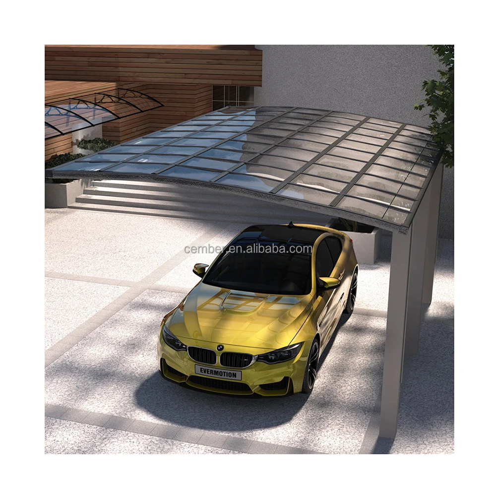 High Grade Easy DIY Elegant Aluminium / Solid PC Single Carport / Garages, Canopies / Car Shelter