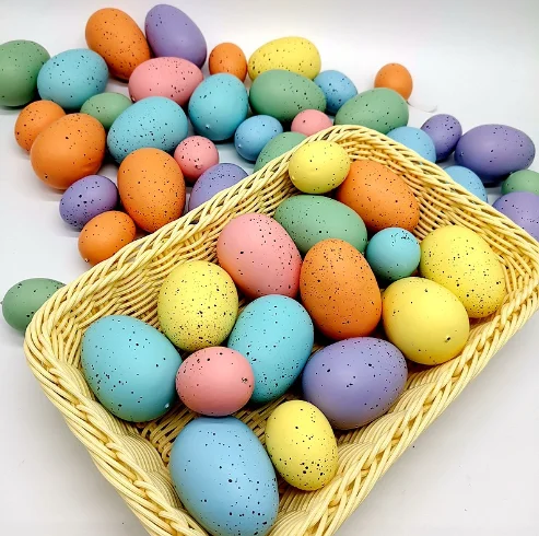 Egg Sidewalk Chalk 6 Count  Assorted Colors Non-Toxic  Washable  Art Set Easter basket stuffers for toddler