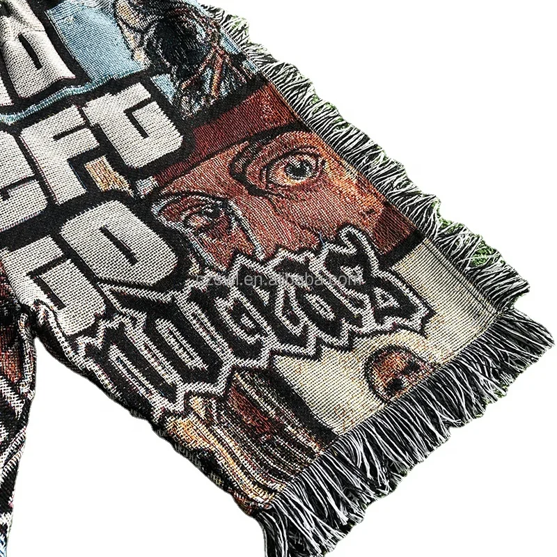 Streetwear Plus Size woman custom Tapestry Pants Jacquard woven trousers Blanket Patchwork Tapestri Pants