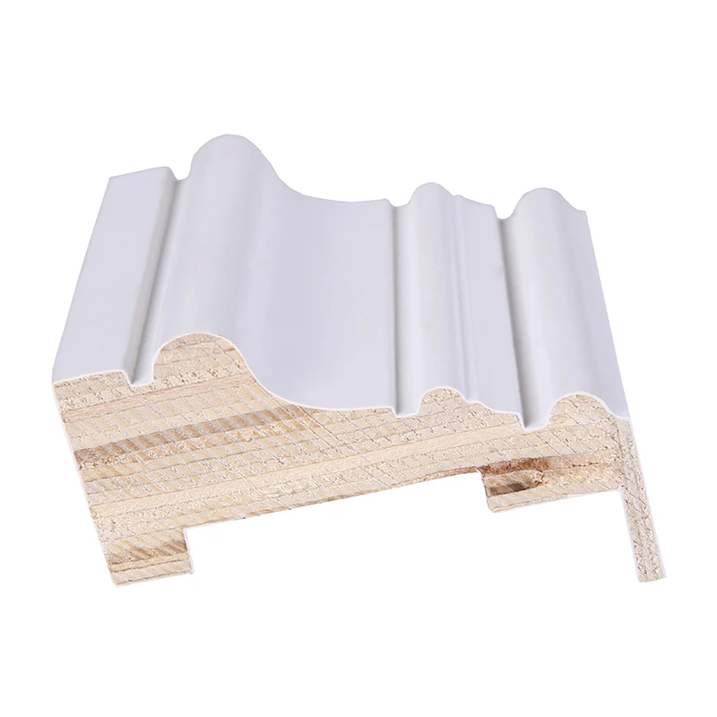 White Primed Door Jamb Moulding Wood Frame Moulding for Door Decoration