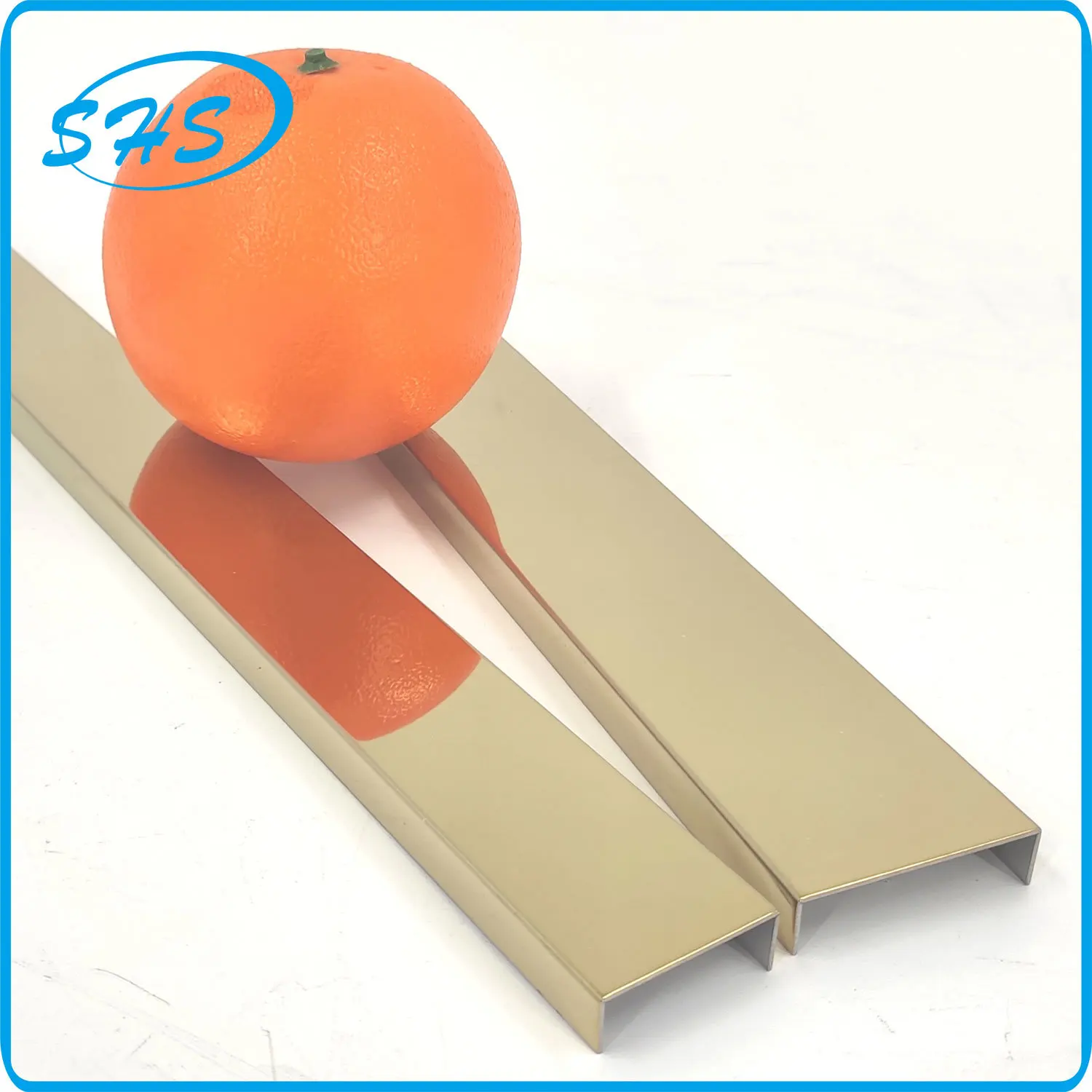 U-Shape Ceramic Tile Trim Matt Golden Metal Brush 304 Stainless Steel Wall Tile Trim Ceramic Strip