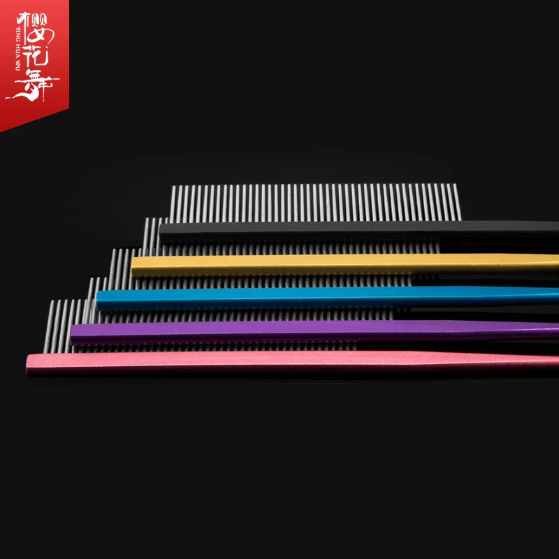  High Quality Durable Sturdy Stainless Steel Pet Grooming pink clour Pointed Tail