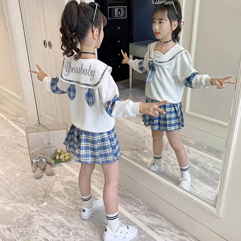 New design autumn pleated 2pcs dress istanbul turkey for kids girls