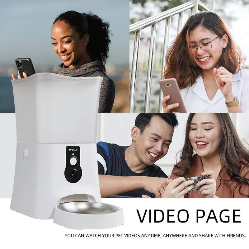 Pet Feeder Smart 5L Automatic Cat Feeder with HD 1080P Camera Smart Pet Feeder for Cat and Dog