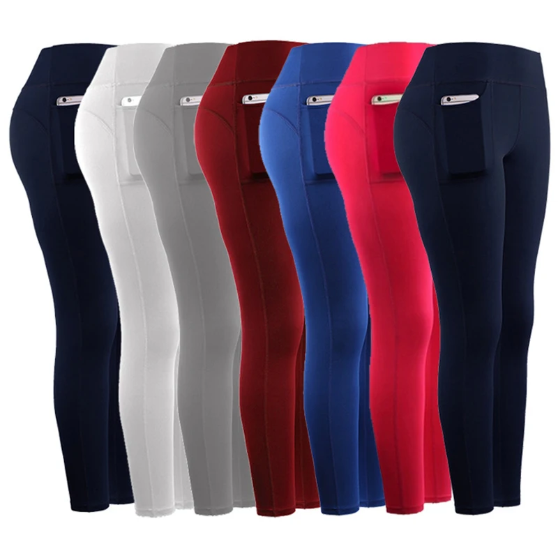 2020 горячая распродажа Женские цветные леггинсы XL с карманами