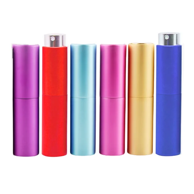 Round Colorful Perfume Bottle Spray 10ml Travel Pocket Perfume Refill Atomize