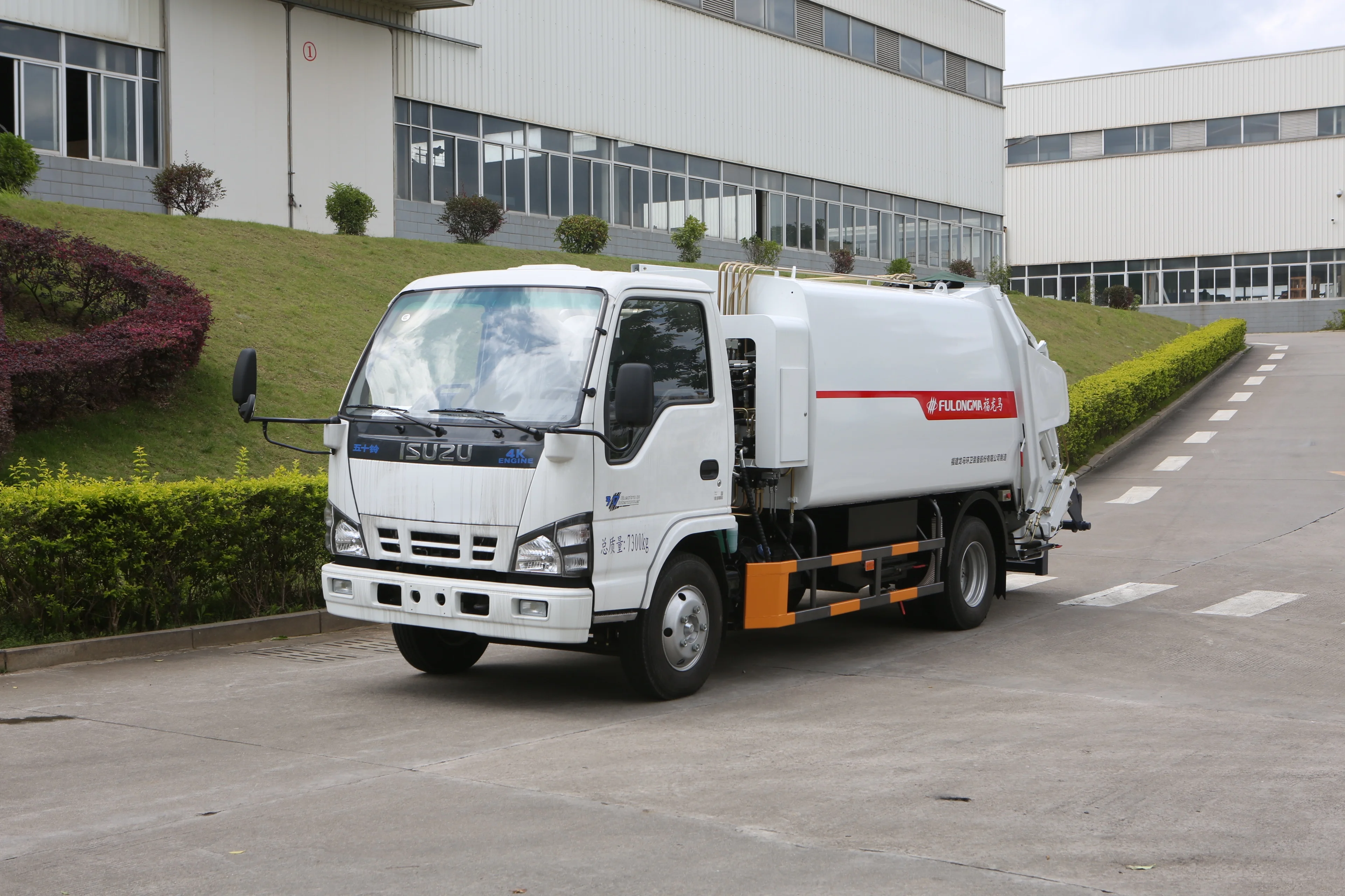Fulongma 6.5cbm rear loader garbage collector waste collection compression garbage truck