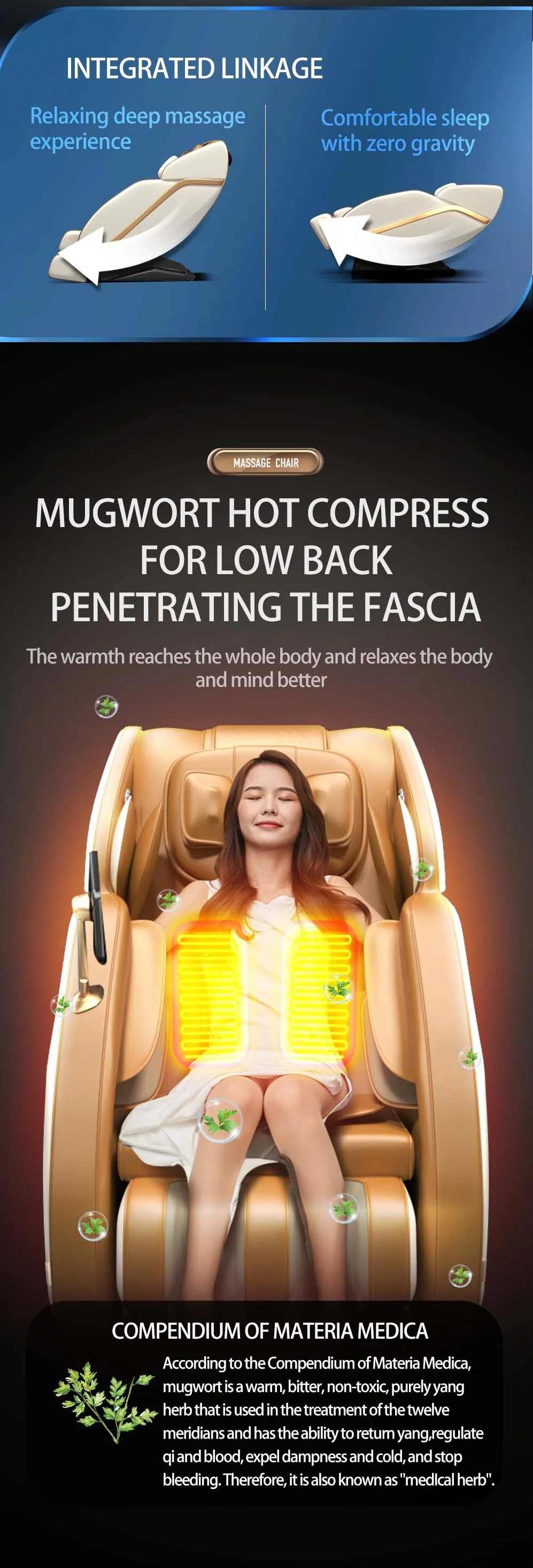 2021 Latest Luxury Music Electric Full Body 4D Multi Function SL Track Zero Gravity Shiatsu Heat Office Recliner Massage Chair