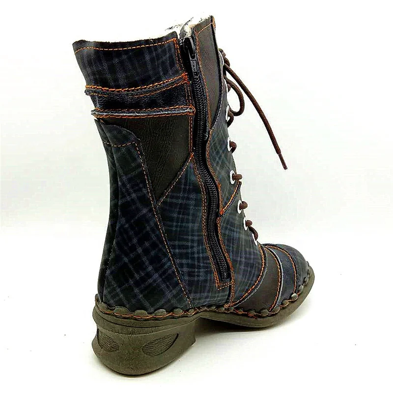 Женские зимние сапоги с меховой подкладкой, кожаные дышащие повседневные сапоги