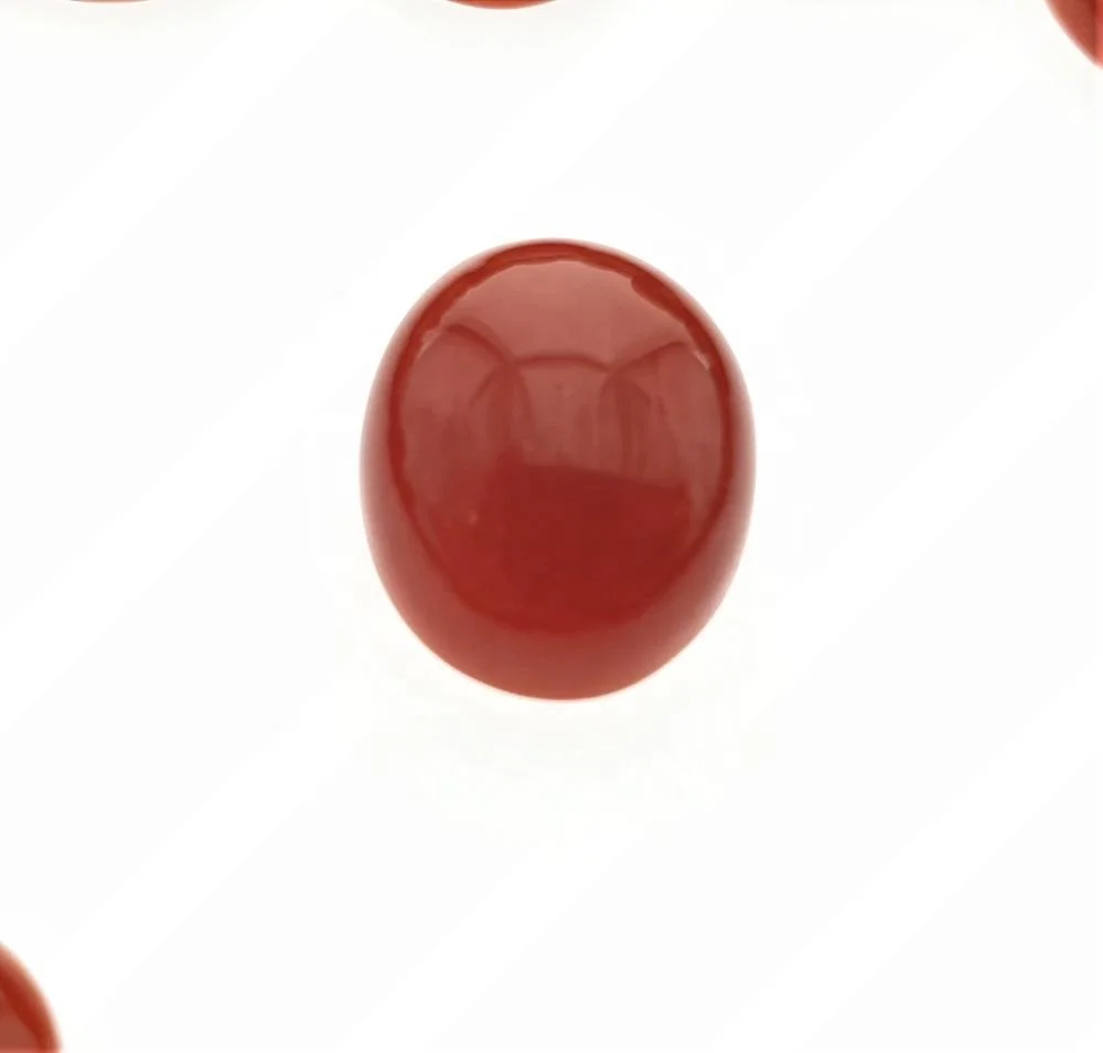 
6x8 Red Italian Coral cabochon 