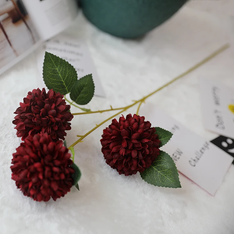 Shininglife wholesale Wedding Table Tennis Chrysanthemum Dandelion flower ball wedding centerpieces