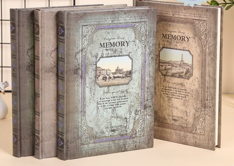 A5 144 sheets notebook  European style cover student stationery thermal binding thick notepad Office & School Supplies