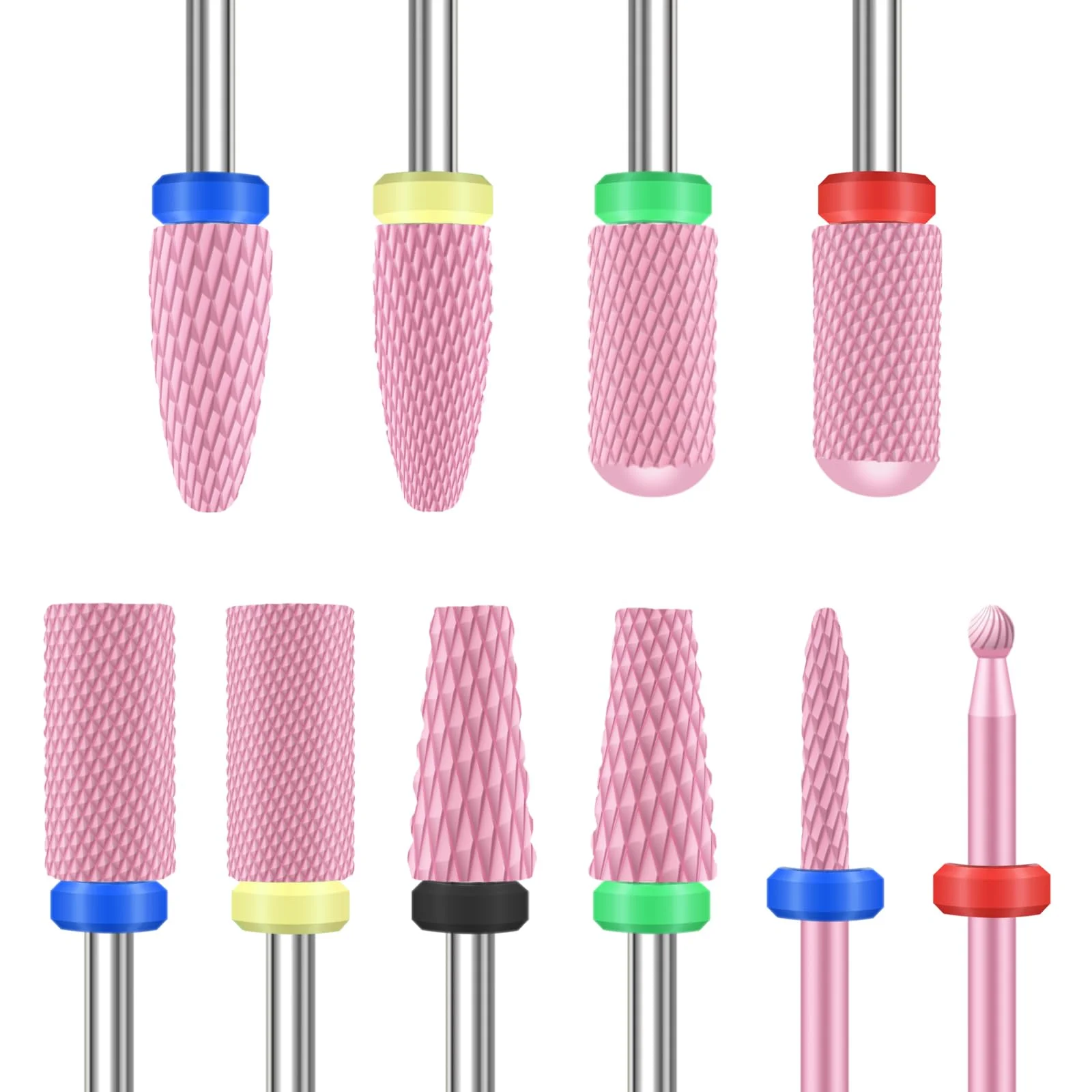 3/32 inch Electric Manicure Pedicure Drill Bits Nail Set for Acrylic Gel Nails Efile Cuticle Remover for Nail Drill File