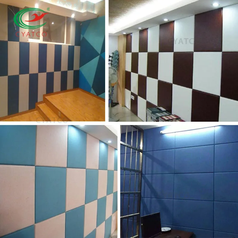 Anti-fire Fabric Wrapped Acoustic Board Theater Wall and Ceiling Sound Absorbing Fabric Covered Wall Panel