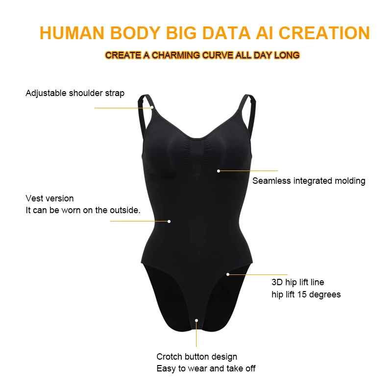 2022 New Drop Shipping Smooth Body Shaper Waist Butt Lifter Firm Control Underwear Plus Size Slim Shapewear Seamless Bodysuit