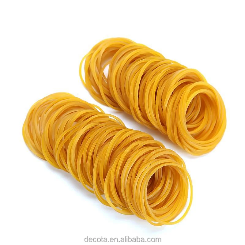 Wholesale rubber band high elastic durable disposable rubber band yellow rubber ring cowhide band industrial use