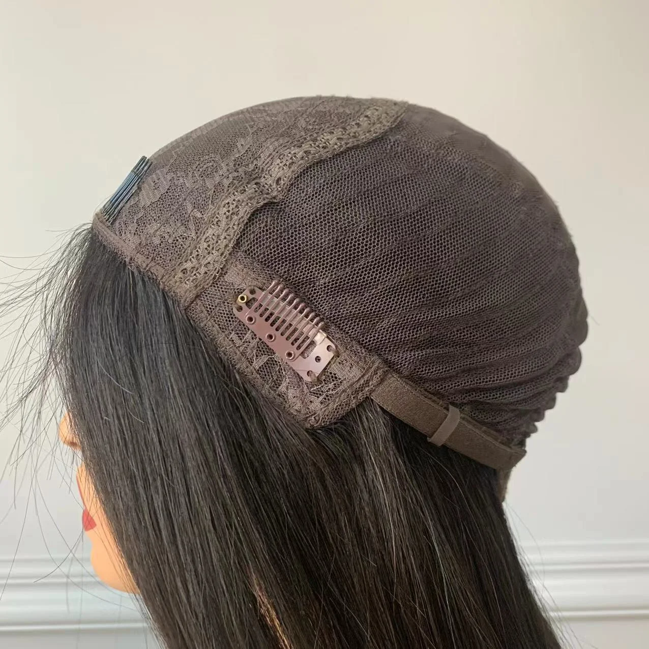 Chinese Factory Supply Light Chestnut Brown Color Loose Wave Skin Top Jewish Wig For Orthodox Jew Women