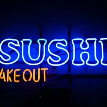 Sushi neon sign factory custom vivid neon light