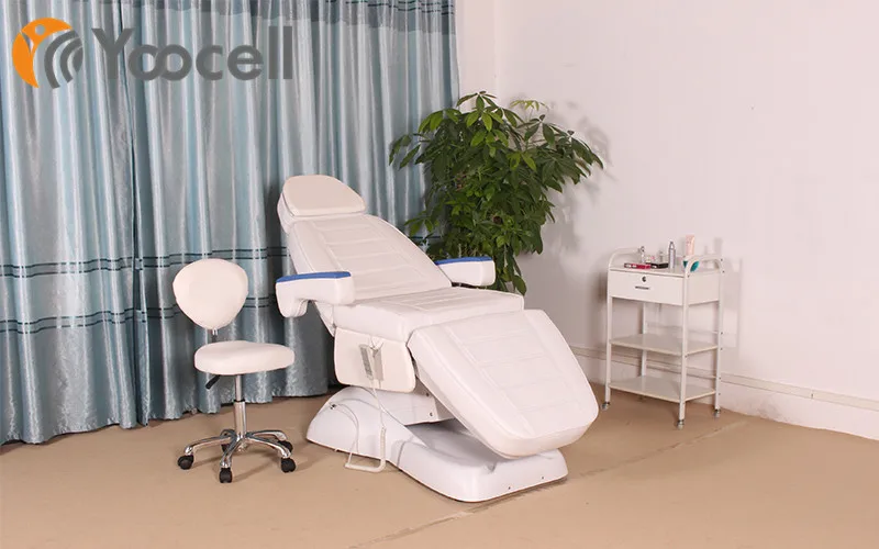  Лидер продаж многофункциональные белые массажные кровати Yoocell из синтетической кожи с регулируемым подголовником для салона