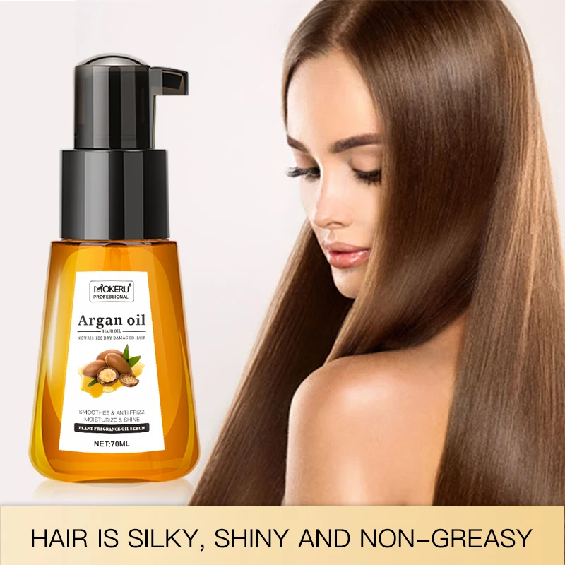 Hair Care Products Argan Oil Morocco Hair Treatment Anti-Frizz Nourishing Essential Hair Serum Oil